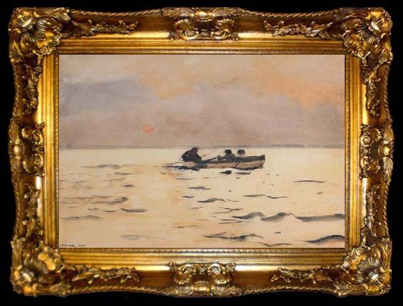 framed  Winslow Homer Rowing Home (mk44), ta009-2